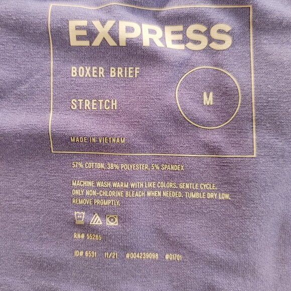 EXPRESS 2 Pack Comfort Cotton Boxer Briefs (Blue Floral & Blue Stone) - Medium - Picture 8 of 10